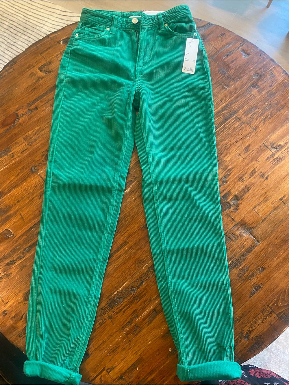 Urban Outfitters Emerald Green High-Rise Corduroy Jeans
